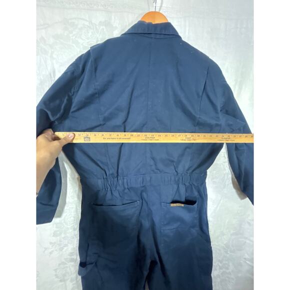 Schmidt Workwear Coveralls Large Navy Blue Long Sleeve Lightweight - Picture 8 of 10